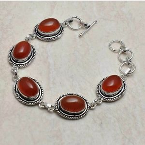 New carnelian sterling silver bracelet